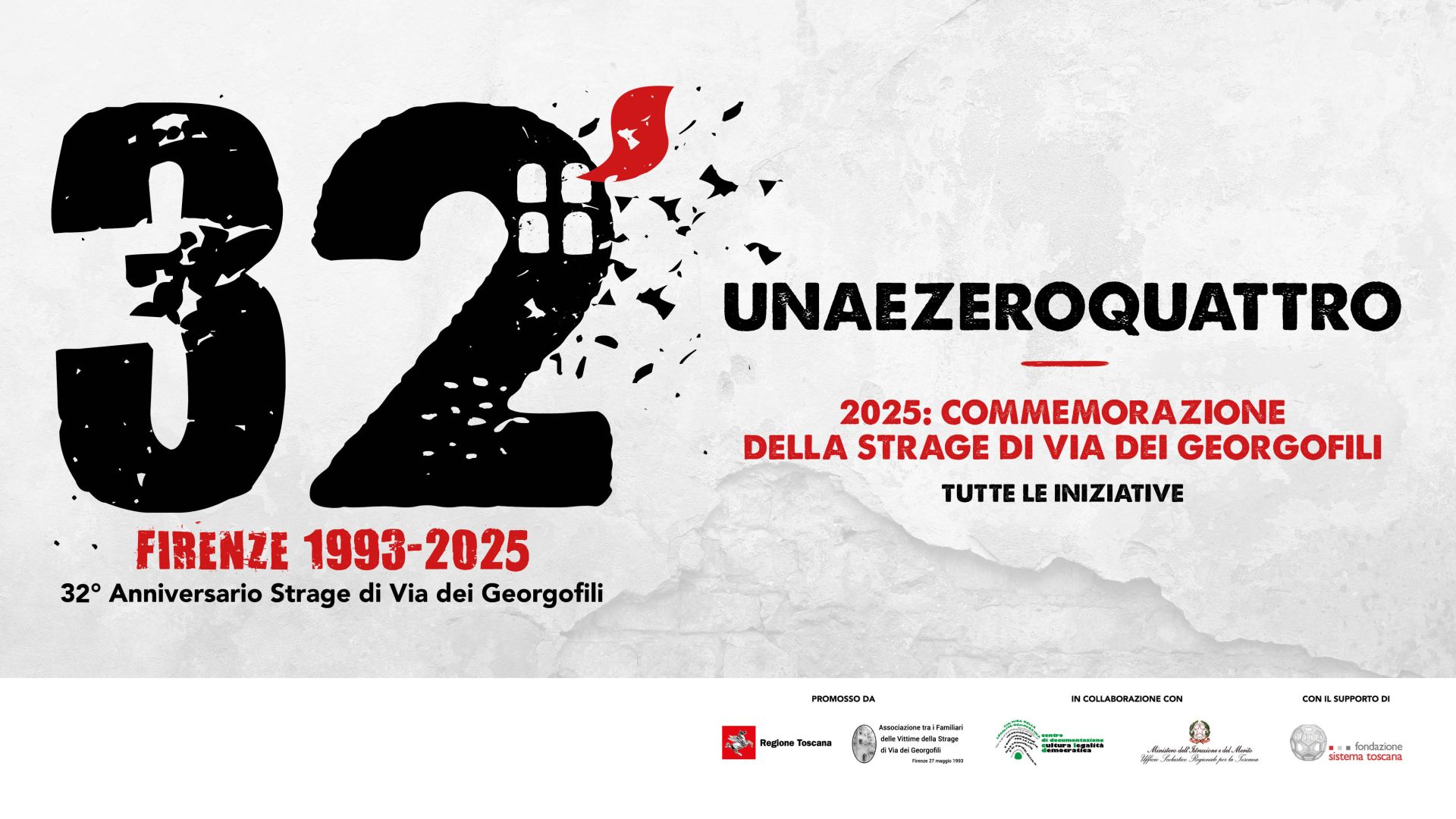 “Unaezeroquattro”, il 23 maggio la Regione ricorda la strage di via dei Georgofili