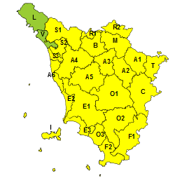 Maltempo, venerdì 16 codice giallo per venti forti su quasi tutta ...